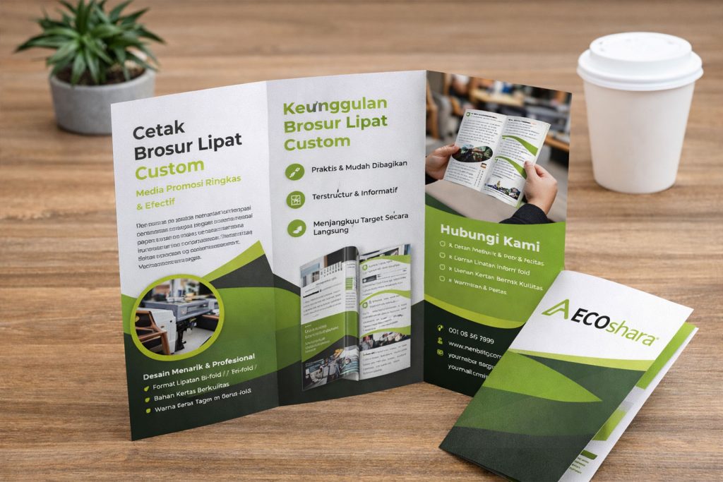 Cetak Brosur Lipat Custom – Media Promosi Ringkas & Efektif