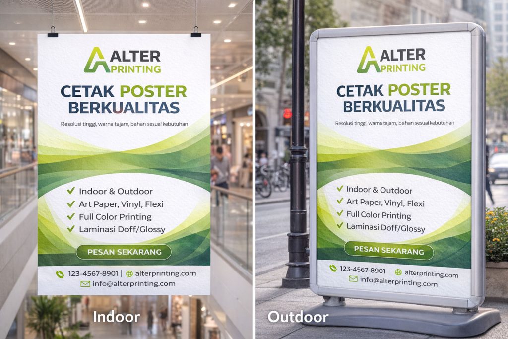 Poster Indoor & Outdoor – Pilih Bahan Tepat untuk Hasil Maksimal