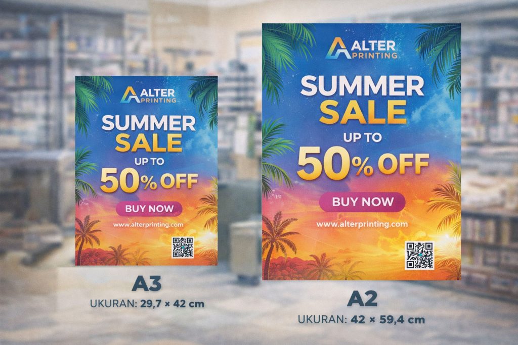 Cetak Poster A3 & A2 – Solusi Promosi Skala Besar