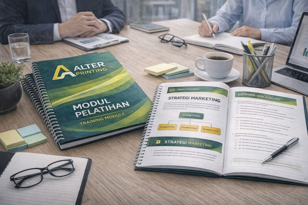 Buku Modul Pelatihan Custom – Materi Lebih Rapi & Terstruktur