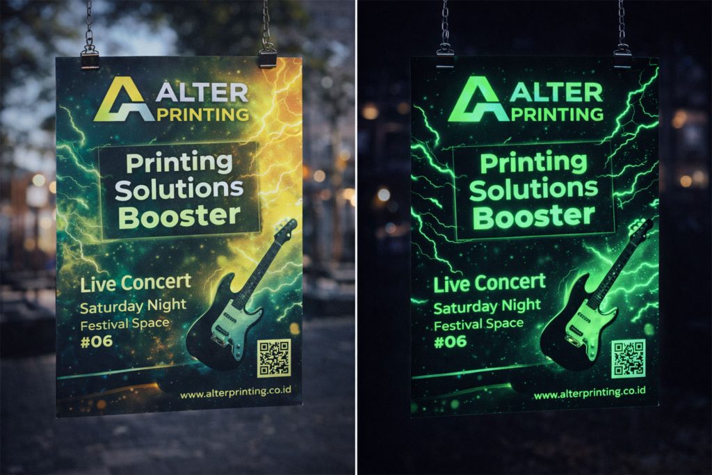 Cetak Poster Glow in The Dark – Promosi Unik di Malam Hari